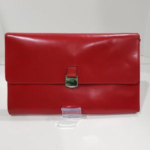RedEnvelope Leather Jewelry Folio, Red with Tan Suede Lining